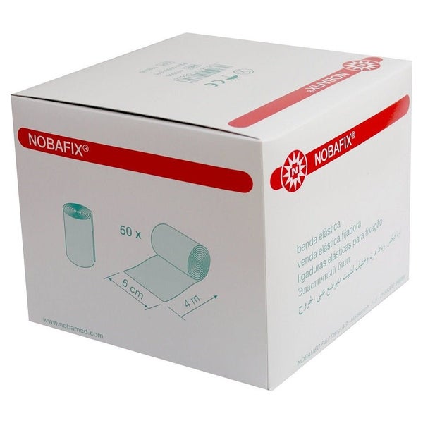 Noba Nobafix Hospital Fixierbinden, elastisch, 6 cm x 4 m, 50 Stück 50 St
