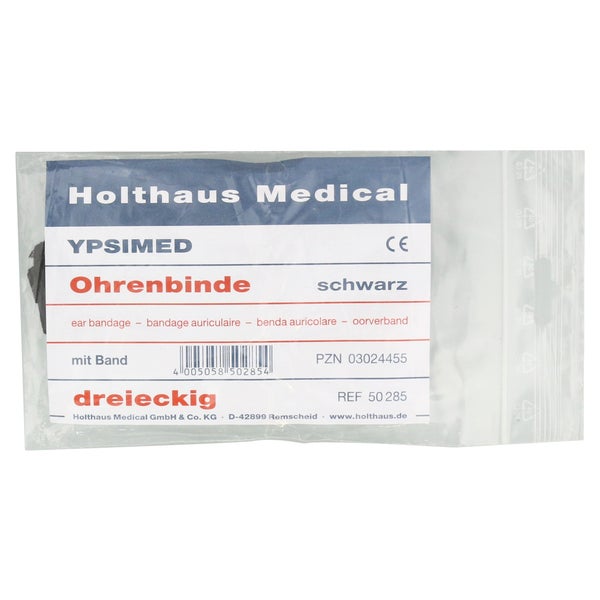 Ohrenbinde mit Band schwarz lang 1 St