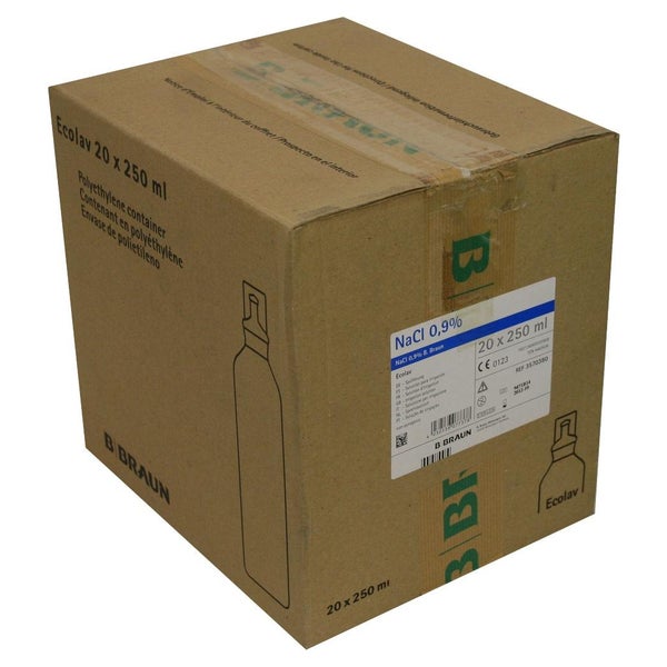 B. Braun NaCl. 0,9 % B. Braun, Ecotainer Spüllösung 20 x 250ml 20X250 ml
