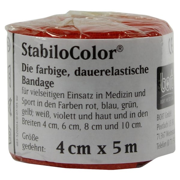 BORT Stabilocolor Binde 4 cm rot 1 St