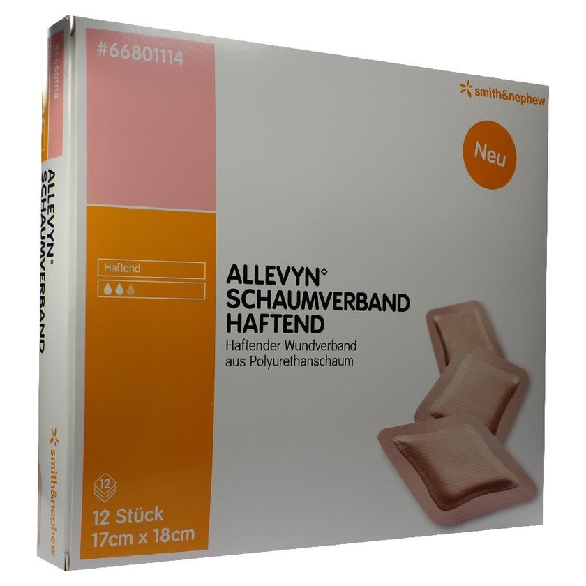 Allevyn Schaumverband 17x18 cm haftend 12 St