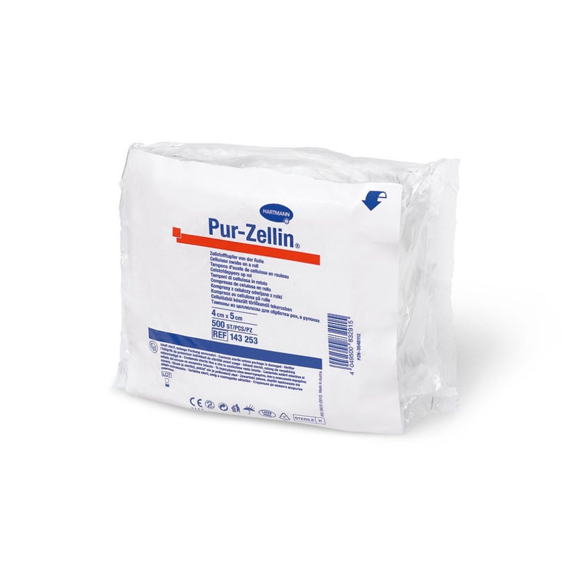 Hartmann Pur-Zellin® Zellstofftupfer 500 Stück 4 x 5 cm - unsteril / Rolle = 500 Stück 1 St