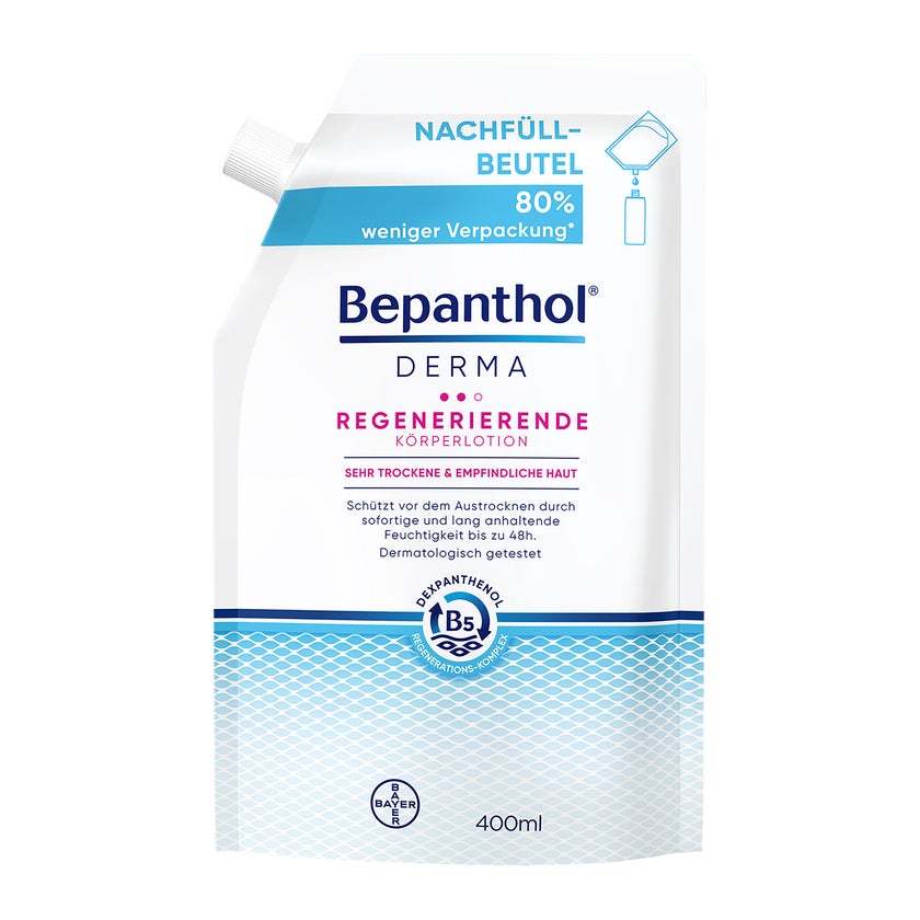 Bepanthol® DERMA Regenerierende Körperlotion, Nachfüllbeutel 1X400 ml