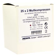 Mullkompressen 5x5 cm steril 8fach 25X2 St