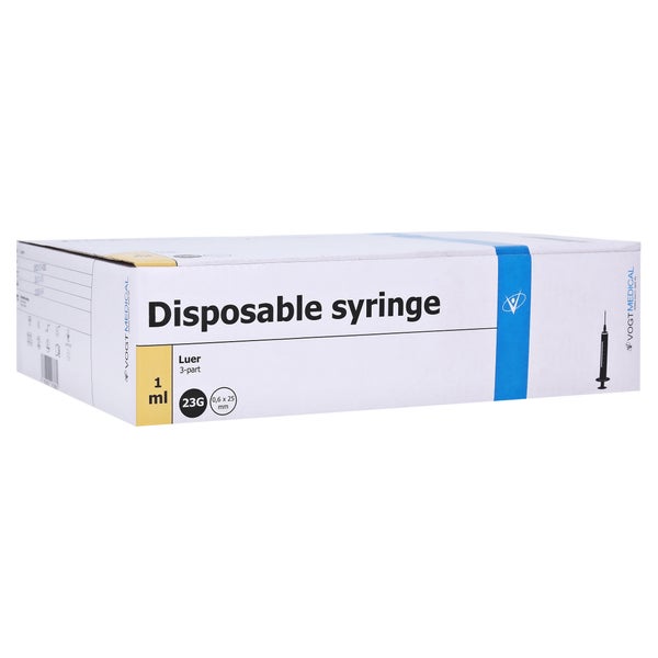 VM Einmalspritze 1 ml inkl.23 G Kanülen 100 St