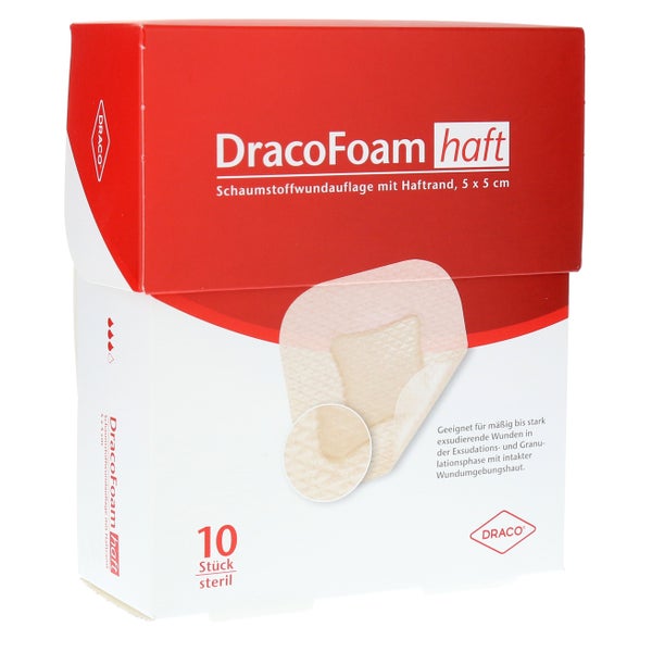 Dracofoam Haft Schaumstoff Wundaufl.5x5 10 St