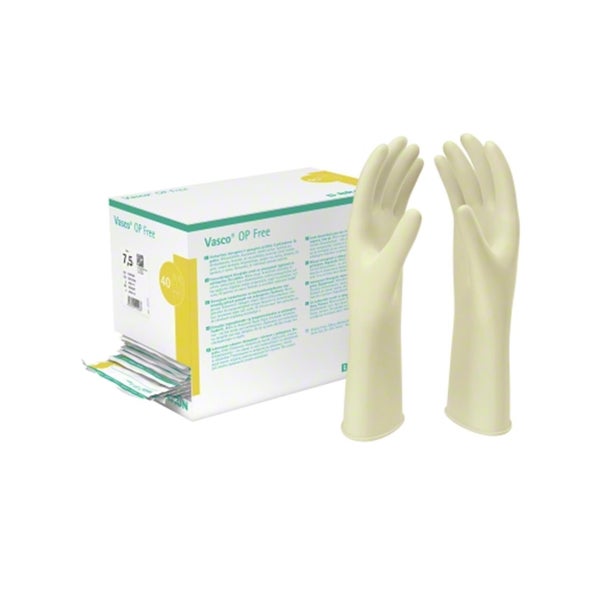 B. Braun Vasco OP Free Einmalhandschuhe Polyisopren naturweiß steril 40 Paar - 7.5 2 St