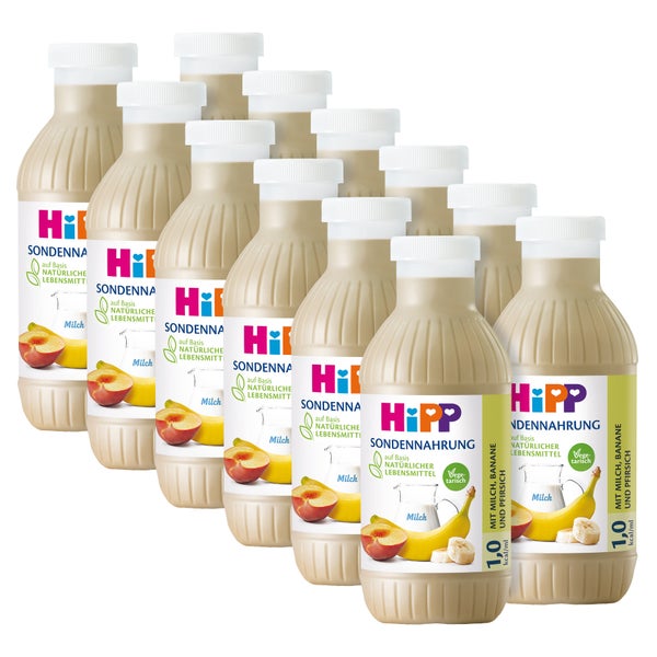 HIPP Sondennahrung Milch Banane & Pfirsi 12X500 ml