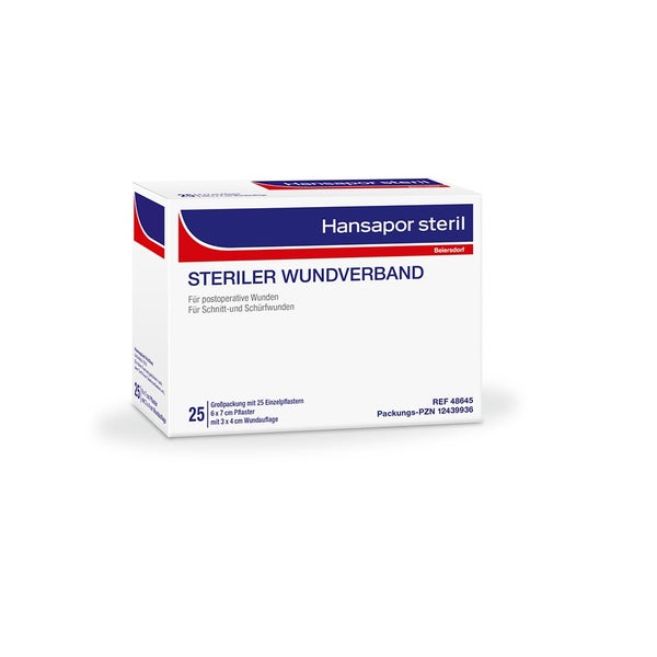 Beiersdorf Hansapor steril Wundverband (25 Stck.) - 6 x 7 cm 25 St
