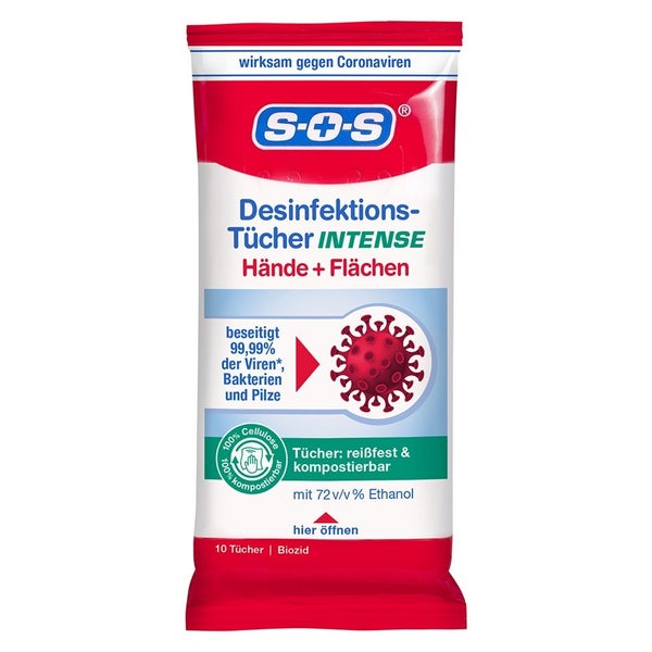SOS Desinfektionstücher Intense 10 St