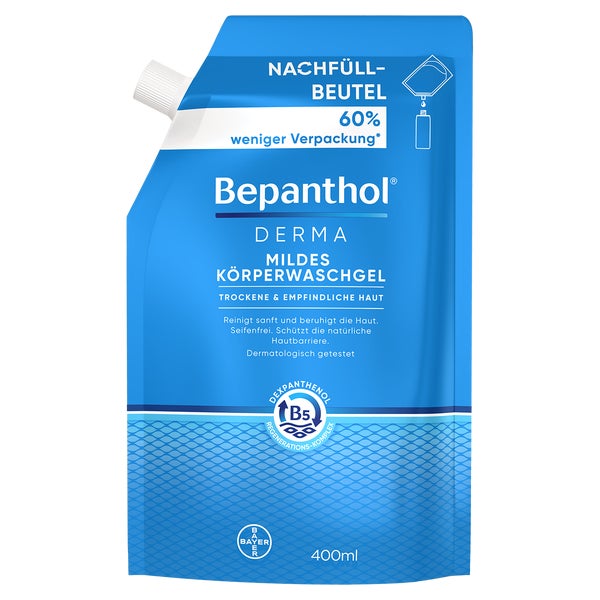 Bepanthol® DERMA Mildes Körperwaschgel, 400ml Nachfüllbeutel 1X400 ml