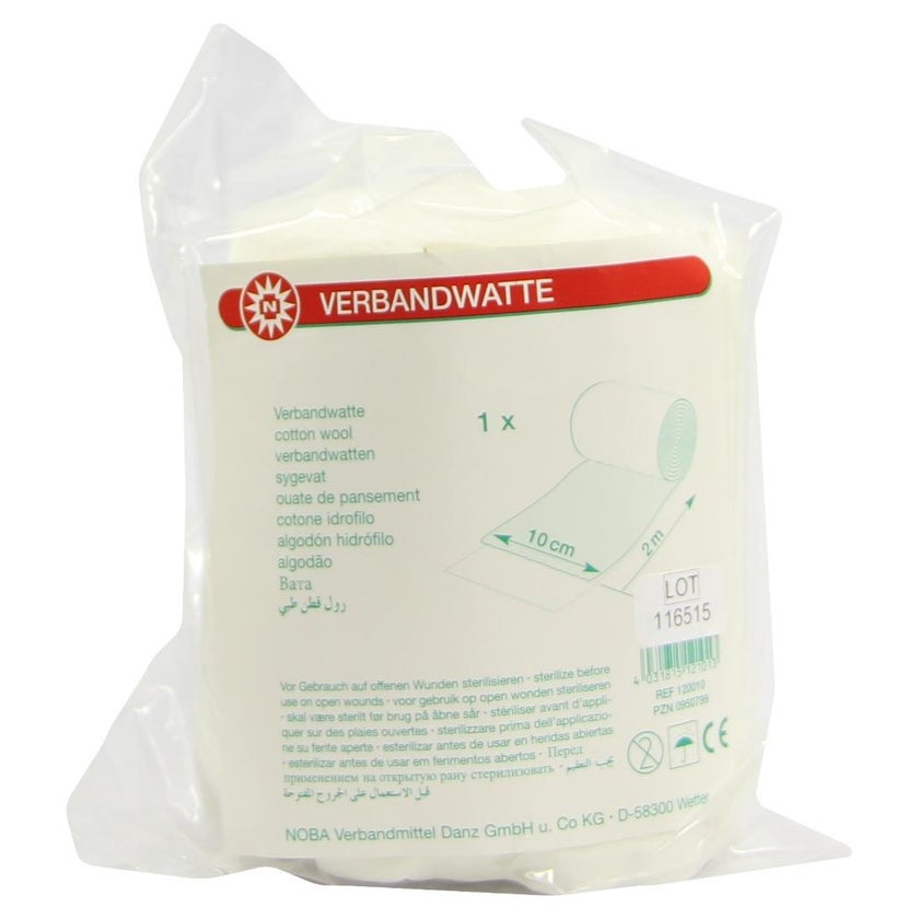 NOBA Verbandwatte gerollt - 2 m x 10 cm 1 St