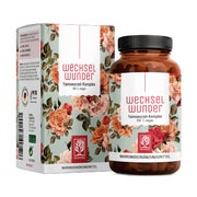 Produktabbildung: Wechseljahre Komplex mit Yamswurzel, Baldrian, Eisen, Vitamin B9 & B12 & Rotklee - WECHSELWUNDER - 90 vegane Kapseln - NATURTREU® 90 St
