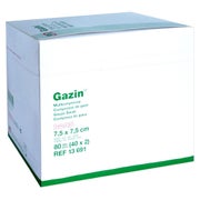 Produktabbildung: Gazin Mullkompresse 7,5 x 7,5 cm steril 40X2 St