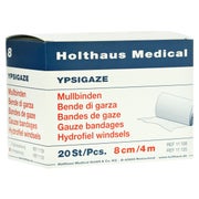 Holthaus Medical YPSIGAZE Mullbinde 4 m starr, Klinikpackung - 1 Packung = 20 Stück lose in der Schachtel, Maße: 8 cm x 4 m 20 St