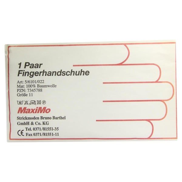 Handschuhe Strick Baumwolle Gr. 11 dünn 2 St