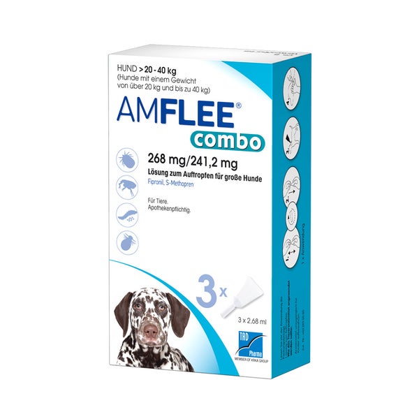 AMFLEE combo 268 mg/241,2 mg große Hunde 3 St