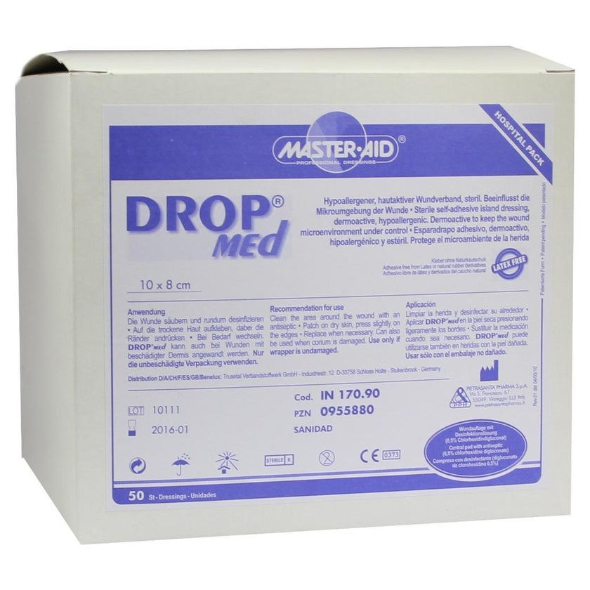 DROP med 8x10 cm Wundverband steril Mast 50 St