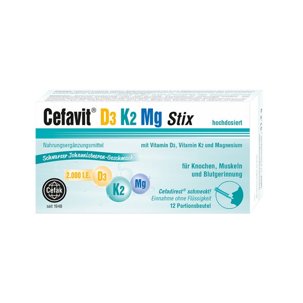 Cefavit D3 K2 Mg 2.000 I.E. Stix Granula 12 St