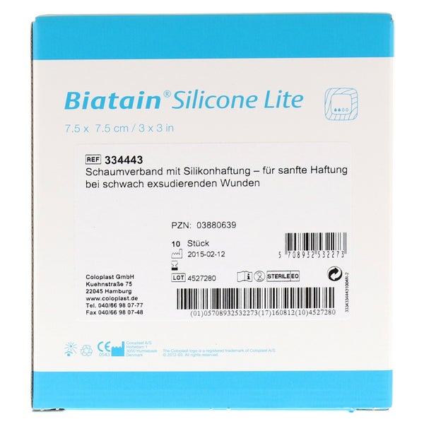 Biatain Silicone Lite Schaumverband 7,5x 10 St