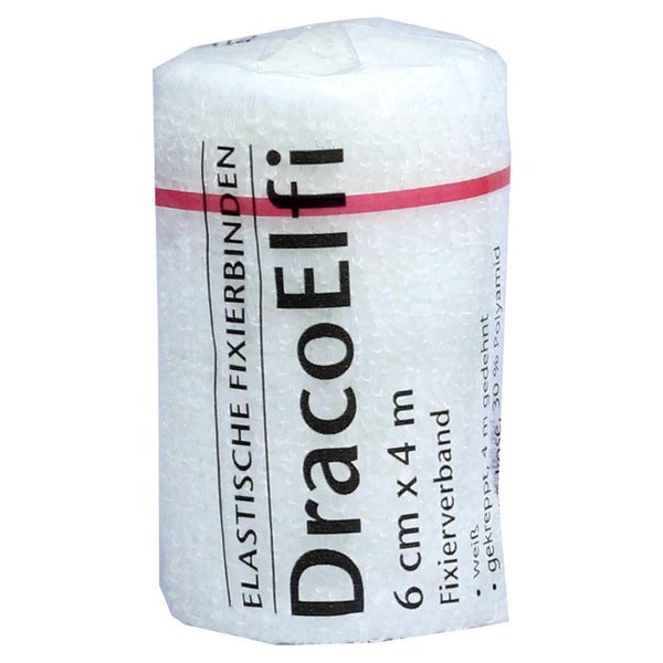 Dracoelfi Elastische Fixierbinde 6cmx4m gekreppt 1 St