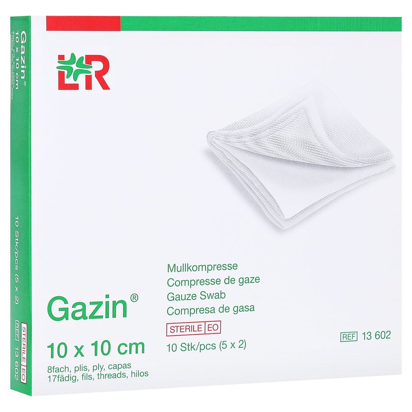 Gazin Mullkompressen 10x10 cm steril 8fach 5X2 St