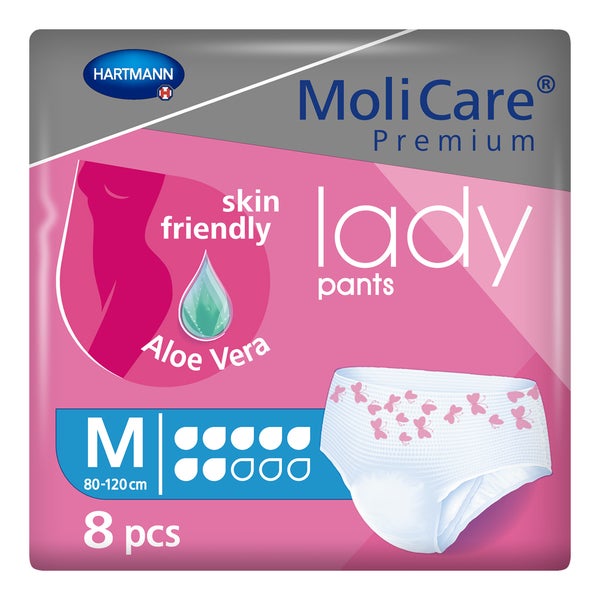 MoliCare Premium Lady Pants, 7 Tropfen, Gr. M, 80 - 120 cm Hüftumfang 8 St