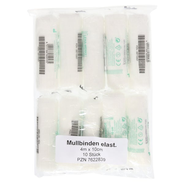 Mullbinden 10 cmx4 m elastisch 10 St