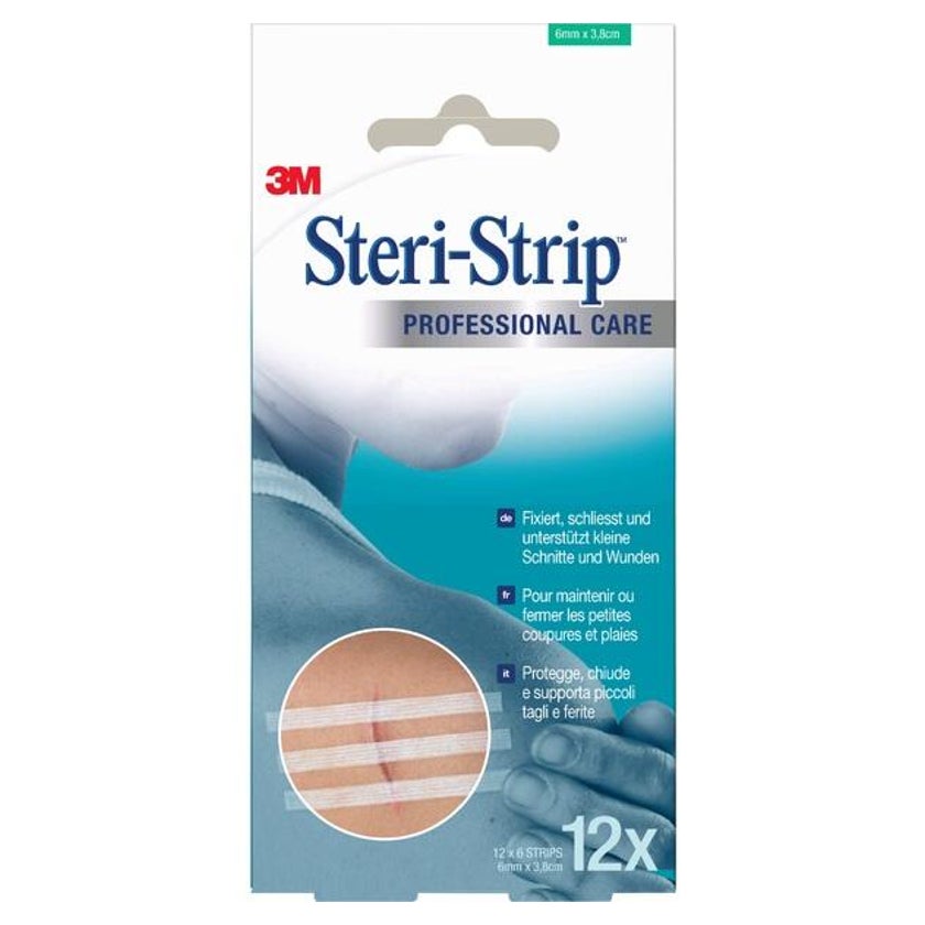3M Steri-Strip Wundverschlussstreifen 6 x 38 mm (12 x 6 Str.) 12X6 St