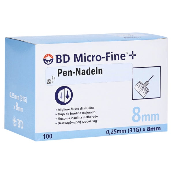 BD Micro-fine+ 8 Pen-Nadeln 0,25x8 mm 100 St