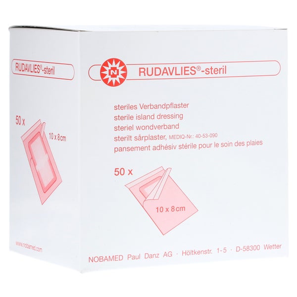 Noba Rudavlies-steril Verbandpflaster, 10 x 8 cm 50 St
