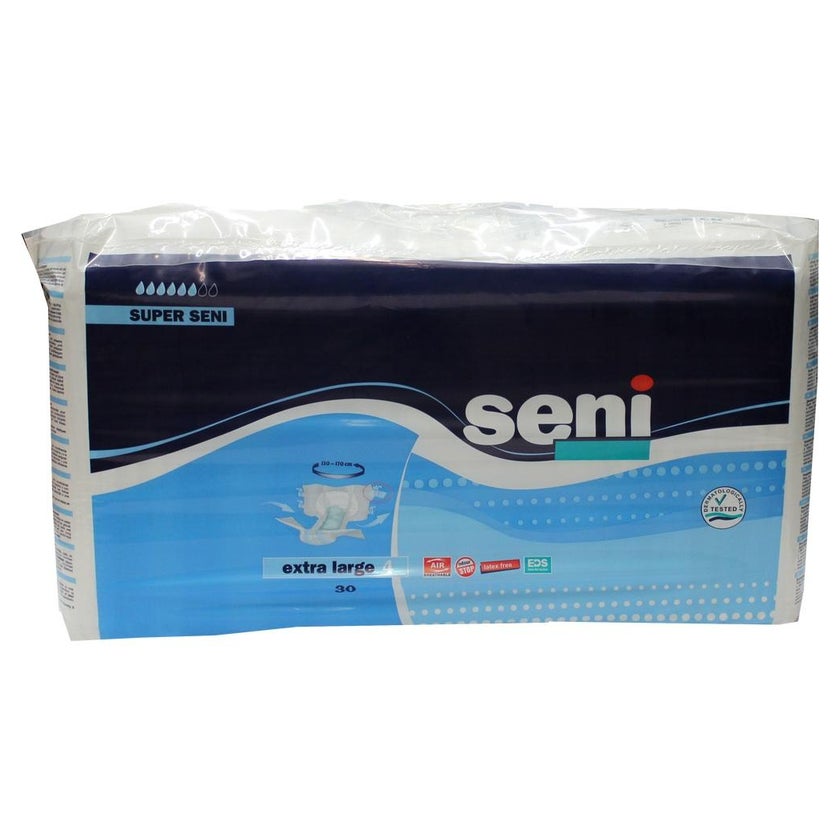 Super Seni  XL Inkontinenzhosen, Unisex, 30er Pack, 130 - 170 cm, 2600 ml 30 St
