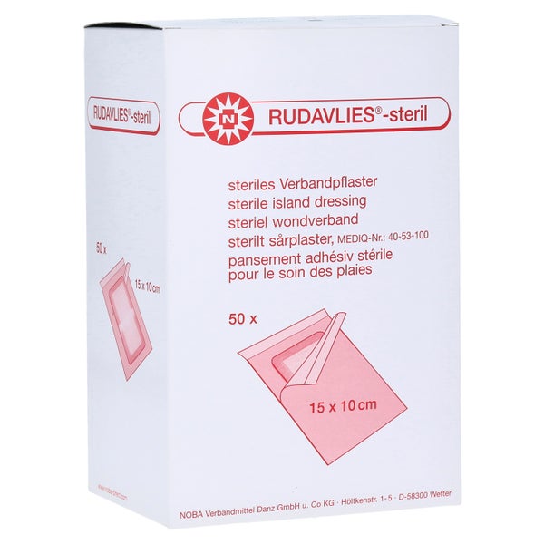 Noba Rudavlies-steril Verbandpflaster, 15 x 10 cm 50 St