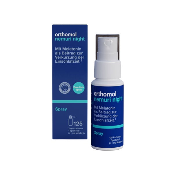 Orthomol Nemuri night Spray - Zur Verkürzung der Einschlafzeit - mit Melatonin und Hopfen-Extrakt 25 ml