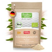 BIO Ashwagandha Pulver Hochdosiert 1000g - RAIBU 1000 g