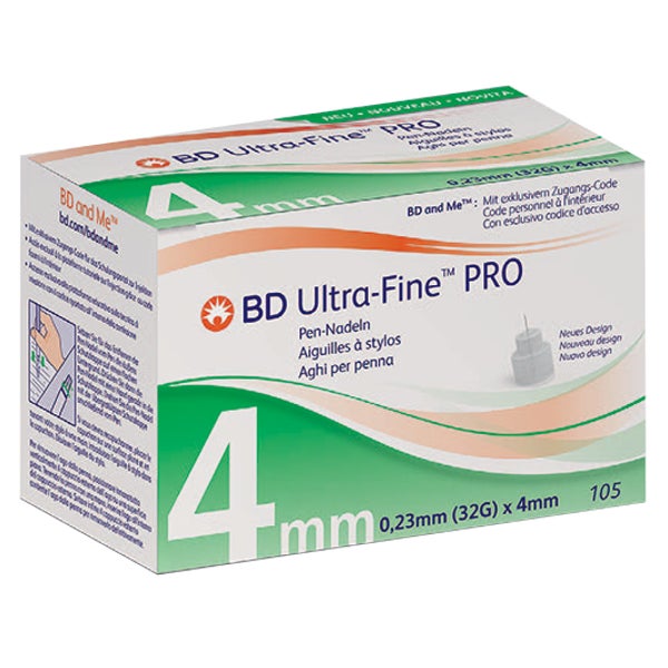 BD Ultra-fine PRO Pen-Nadeln 4 mm 32 G 0 105 St