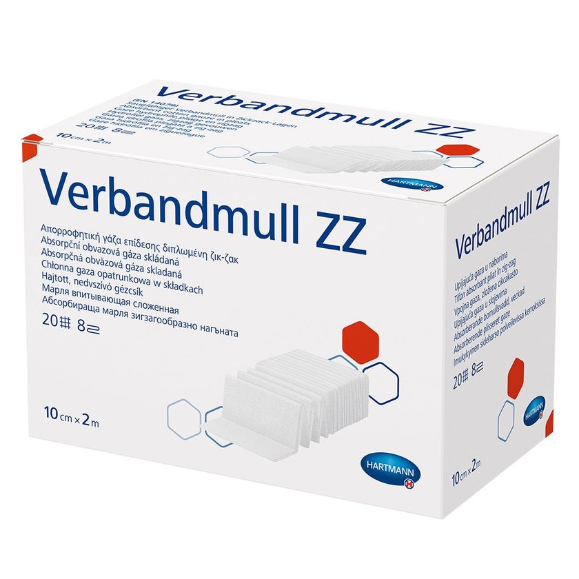 Hartmann Verbandmull ZZ in Zickzack-Lagen 20-fädig 8-lagig - 2 m 1 St