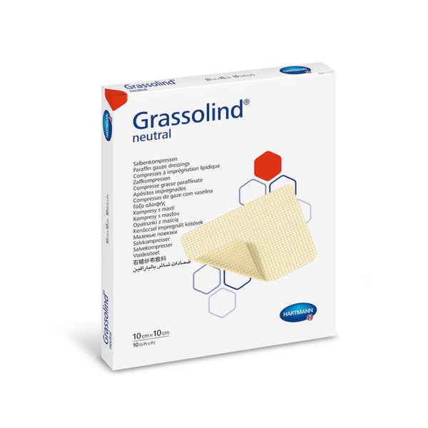 Grassolind Salbenkompressen 10x10 cm ste 10 St