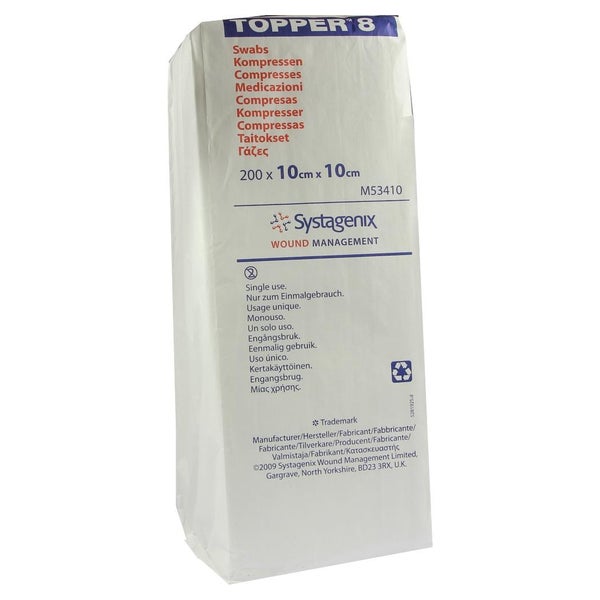 Topper 8 Kompressen 10x10 cm unsteril 200 St