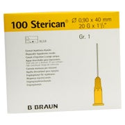 B. Braun Sterican Standardkanülen 100 Stück (Gr. 1, G 20 x 1 ½" / Ø 0,90 x 40 mm, gelb) 100 St