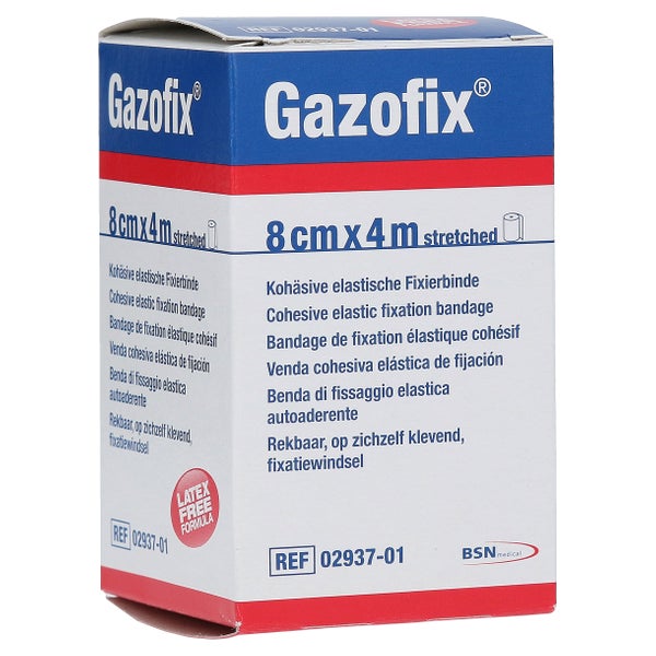 Gazofix Fixierbinde Kohäsiv 8 cmx4 m 1 St