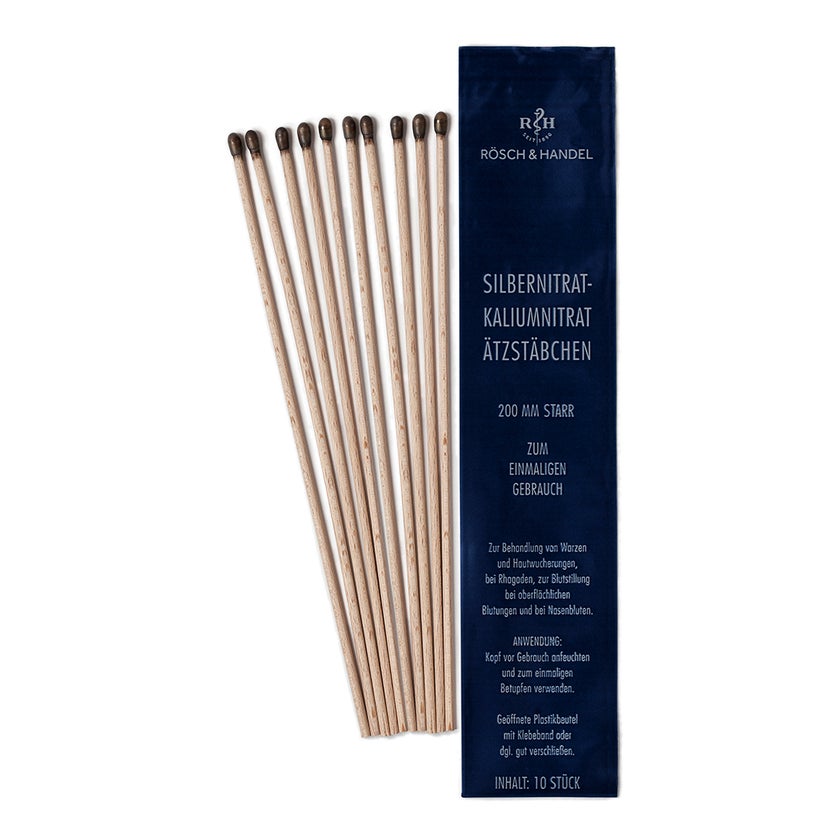 Silbernitrat-Kaliumnitrat-Ätzstäbchen 10x200mm starr 10 St