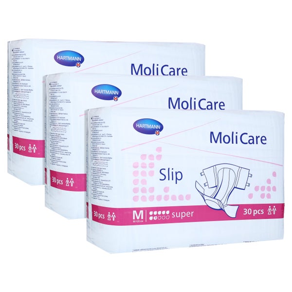MoliCare Slip super, 7 Tropfen, Gr. M, 90 - 120 cm Hüftumfang 3X30 St