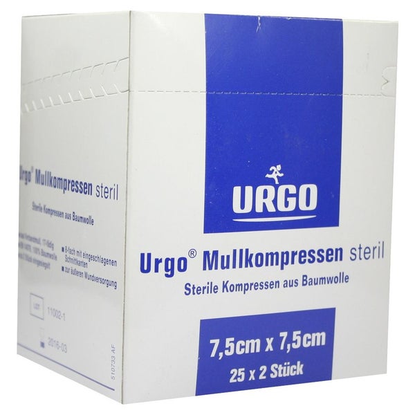URGO Mullkompressen 7,5x7,5 cm steril 25X2 St