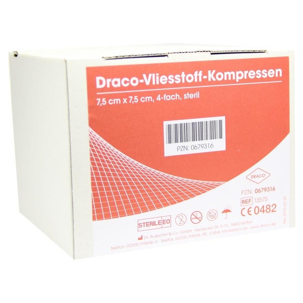 Vliesstoff-kompressen Steril 7,5x7,5 cm 25X2 St