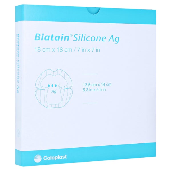 Biatain Silicone Ag Schaumverband Ferse 5 St