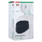 Produktabbildung: Lohmann & Rauscher Cellacare Cervical Classic Halskrause, schwarz/grün, anatomisch geformt - Größe 2, Halsumfang: 34-42 cm / Kinnhöhe: 9 cm 1 St