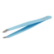 Haarpinzette, schräg, hellblau, rostfrei, 9 cm 1 St