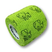 Produktabbildung: LisaCare selbstklebender Verband - Hund Grün - 5cm x 4,5cm 1 St