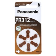 Produktabbildung: Batterien F.hörgeräte Panasonic PR312 6 St